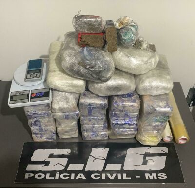 Imagem da notícia Casal é preso com 31 quilos de drogas escondidos no forro de casa em Aparecida do Taboado